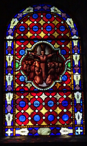 Vitrail de l'église de La Chaux-du-Dombief, photo O. Pernot