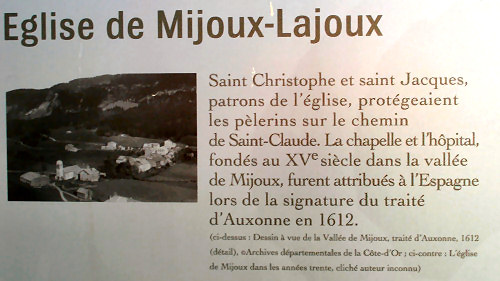 Informations'sur l'église de Lajoux et de Mijoux, photo O. Pernot