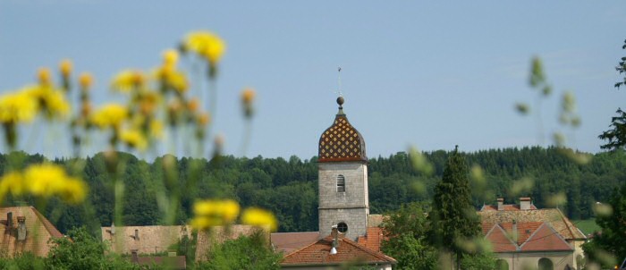 Le clocher de Landresse, photo J. Masset