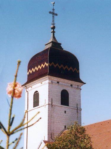 Clocher de La Rivière-Drugeon (25), photo M. Morlin