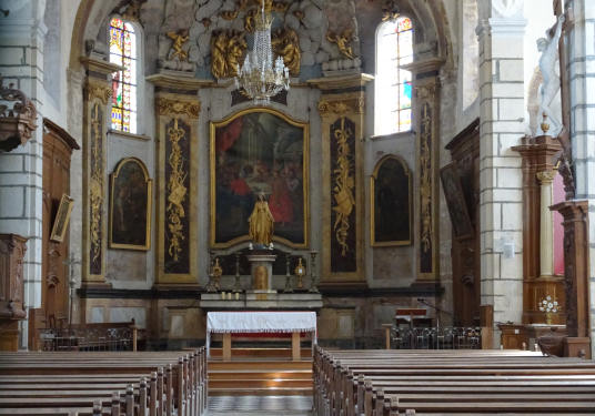 Intérieur de l'église de La Roche-Morey, photo O. Pernot