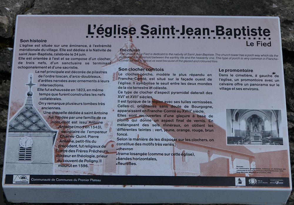 Panneau d'information in situ, photo D. Bion