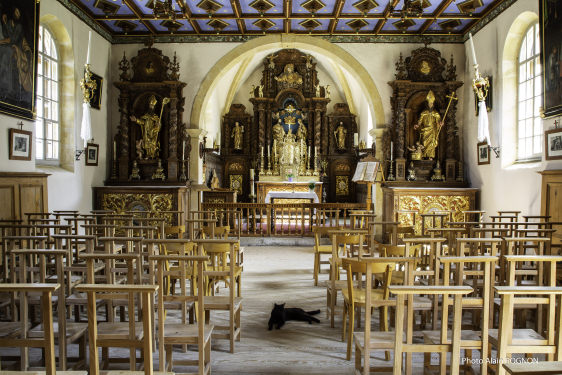 Intérieur de l''église des Bassots, photo A. Rognon