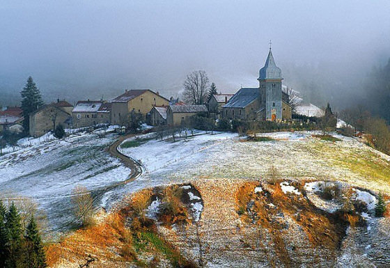 Le site des Bouchoux en hiver, photo de Michel Loup