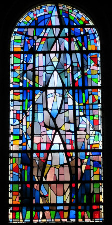 Vitrail de l'église des Bréseux, photo J. Masset