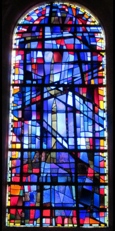 Vitrail de l'église des Bréseux, photo J. Masset