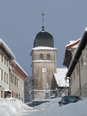 L'église des Rousses en hiver