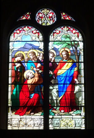 Vitrail du choeur de l'église des Rousses, photo O. Pernot