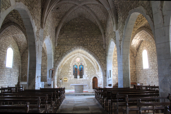 Intérieur de l'église de Loulle, photo O. Pernot