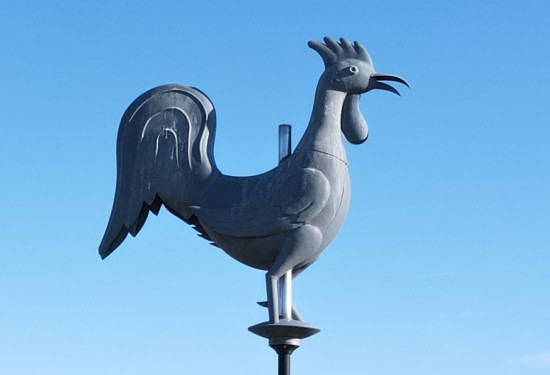 Le coq de l'église de Malpas, photo E. Rey