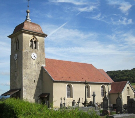 L'église de Marvelise, photo J. Masset