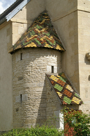 Détail de l'église de Melin, photo J. Masset