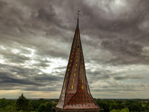 Le clocher de l'église de Mervans, photo G. Talpin
