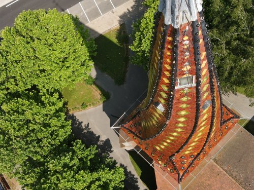 Le clocher de l'église de Mervans, photo E. Rey