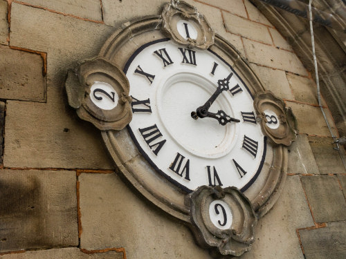 Horloge du clocher de l'église de Moffans et Vacheresse, photo J.P. Prudhon