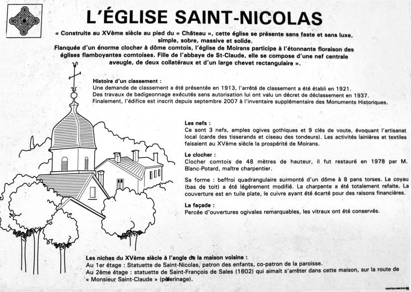Information sur l'église de Moirans en Montagne, photo O. Pernot