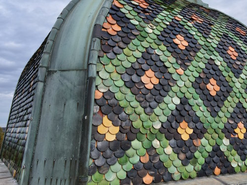 Le clocher de l'église de Mont-sous-Vaudrey, photo E. Rey
