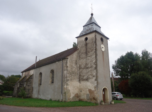 L'église de Montcourt, photo  E. Ozenne