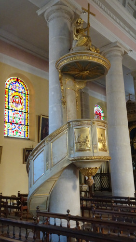 La chaire de l'église de Morbier, photo O. Pernot