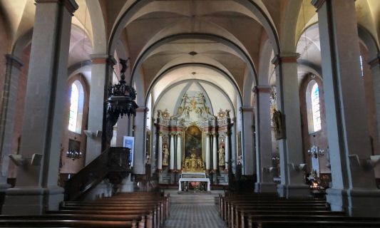 Nef centrale de l'église de Mouthe, photo O. Pernot