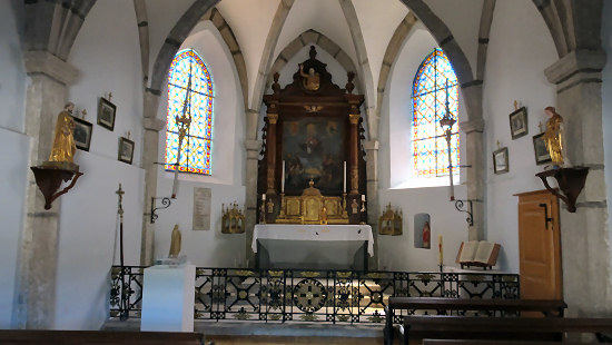 Le choeur de la chapelle de Petite-Chaux, photo O. Pernot