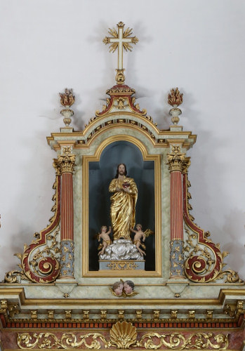 Détail du retable de l'église de Pirey, photo C. Quillon