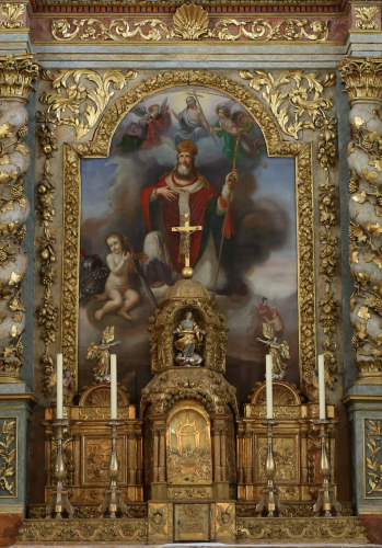 Détail du retable de l'église de Pirey, photo C. Quillon