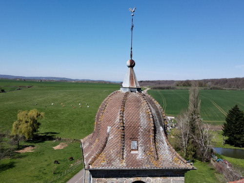 Le clocher de l'église de Provenchère, photo E. Rey