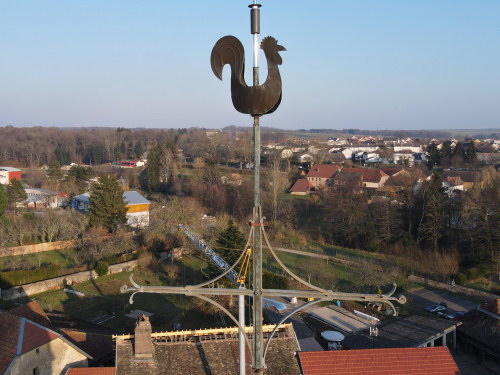 Le coq de l'église de Rioz, photo E. Rey