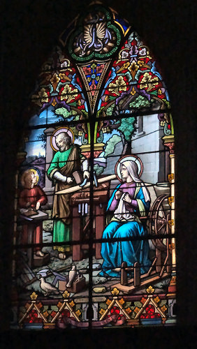 Vitrail de l'église de Rochejean, photo O. Pernot