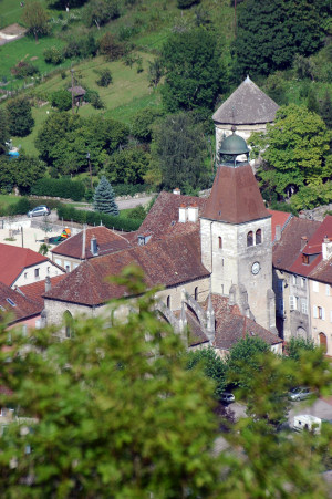 Vue de l'église Saint Maurice de Salins-les-Bains, photos M. Morlin