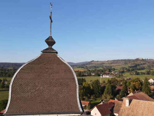Clocher de l'église de Sancey-le-Grand, photo E. Rey