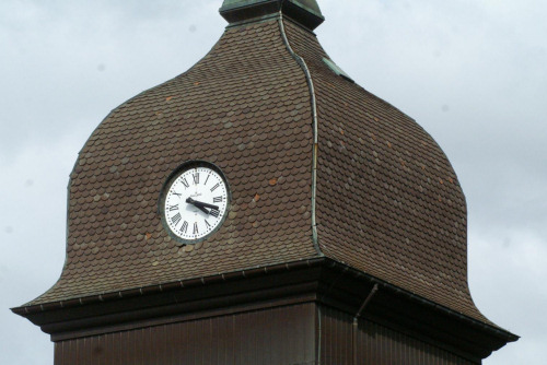 Clocher de l''église de Sombacour, photo J. Masset