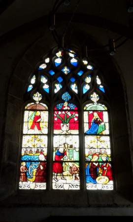 Vitrail du XVIème siècle de l'église de Saint-Julien, photo O. Pernot
