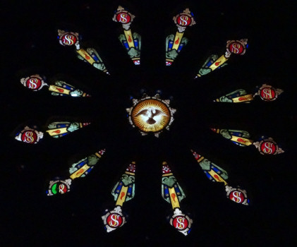 Vitrail du XVIème siècle de l'église de Saint-Julien, photo O. Pernot