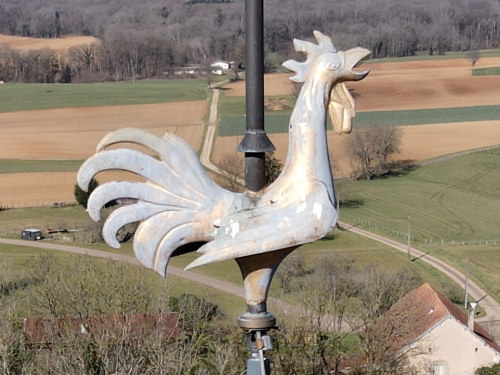 Coq de l'église de Vallerois-le-Bois, photo E. Rey