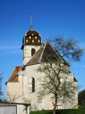 Façade est de l'église de Valonne, photo J. Masset