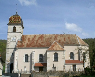 Façade sud de l'église de Valonne, photo J. Masset