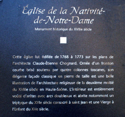 Panneau d'information in situ, photo J. Masset