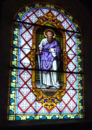 Vitrail de l'église de Villedieu-lès-Mouthe, photo O. Pernot