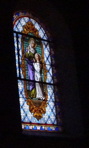 Vitrail de l'église de Villedieu-lès-Mouthe, photo O. Pernot