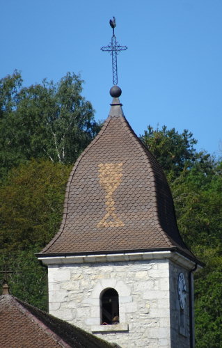 Clocher à l'impériale de l'église de Vosbles, photo O. Pernot