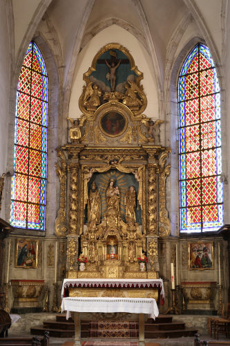 Le choeur  du rétable de l'église de Vuillafans, photo C. Quillon