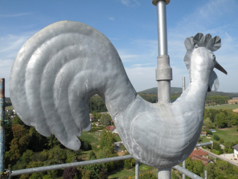 Le coq de l'église d'Arc et Senans, photo G. Painblanc