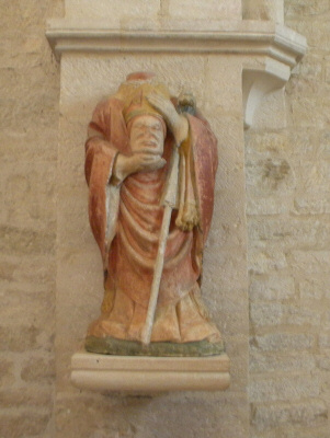 Statue sur l'église d'Autrey-lès-Gray, photo D. Bion