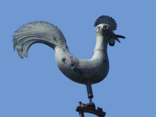 Le coq de l'église d'Auxon-dessous, photo J. Masset