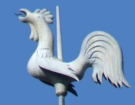 Le coq de l'église d'Etray, photo J. Masset