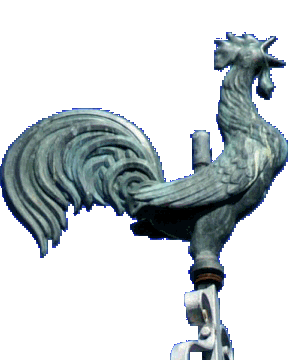 Le coq de la chapelle des Bassots, photo J. Masset