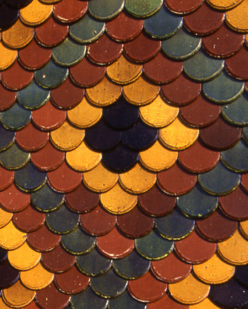 Détails de la couverture du clocher de Lombard, photo P. Gérard