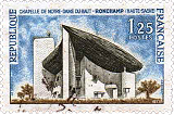 la chapelle Notre-Dame-du-Haut, timbre postal de 1964